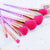 Pink Hair Makeup Brushes Set